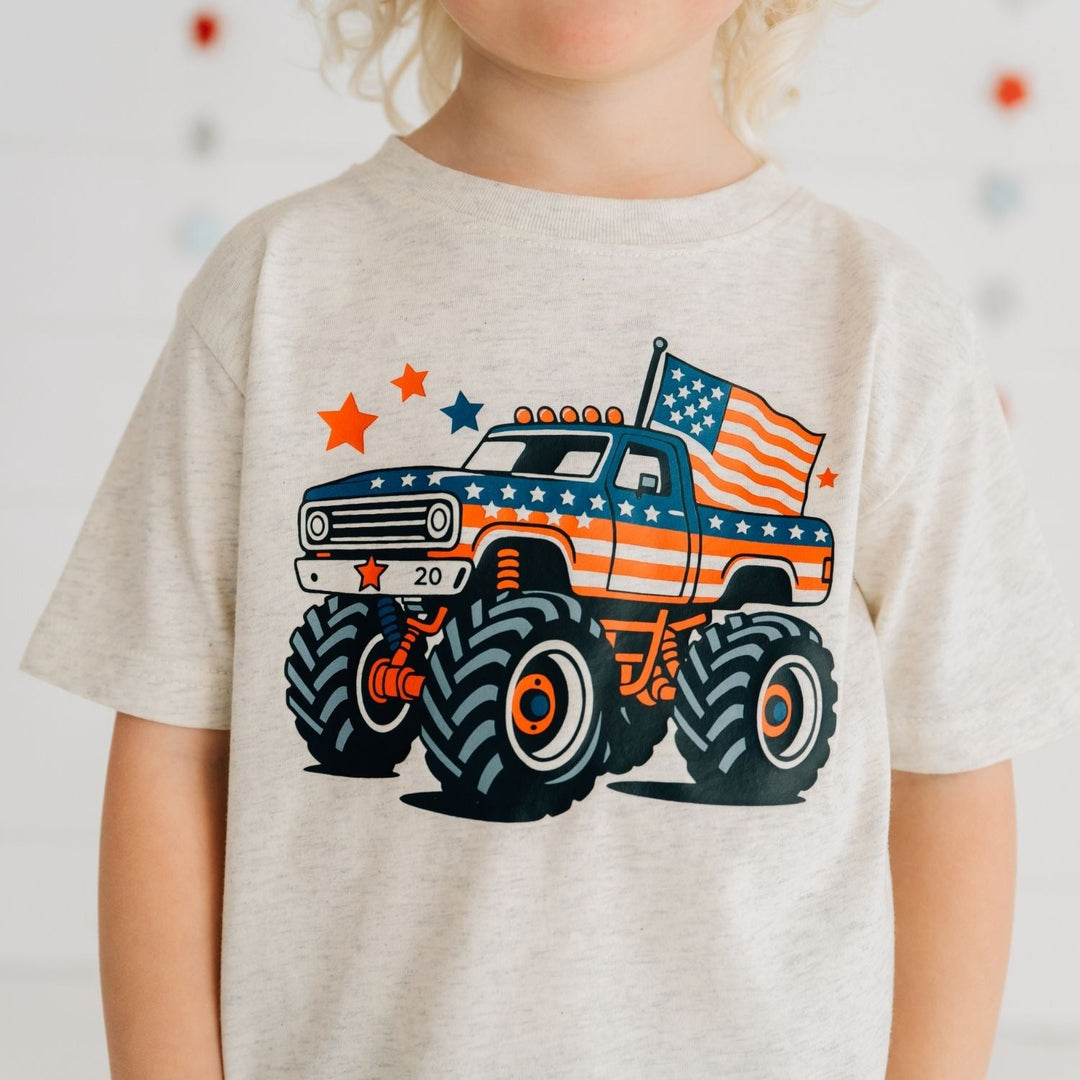 American Monster Truck Short Sleeve T-Shirt