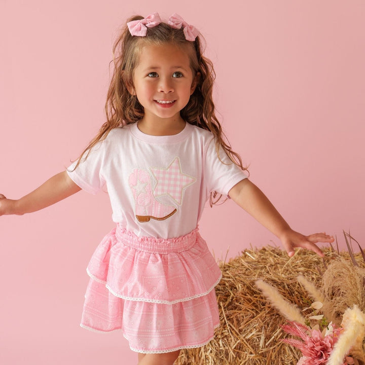 Pink Bandana Western Skort