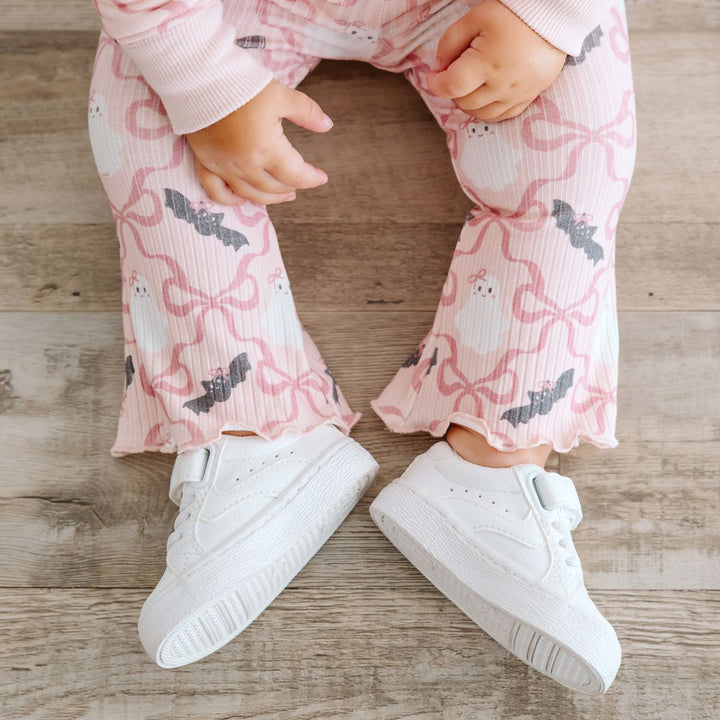Bat And Ghost Trellis Halloween Sweatshirt & Flare Legging Set