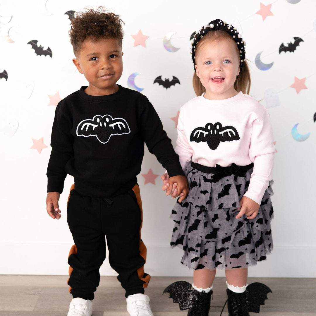 Bat Patch Halloween Sweatshirt
