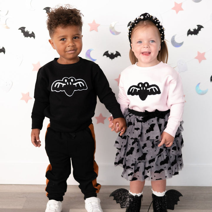 Bat Patch Halloween Sweatshirt