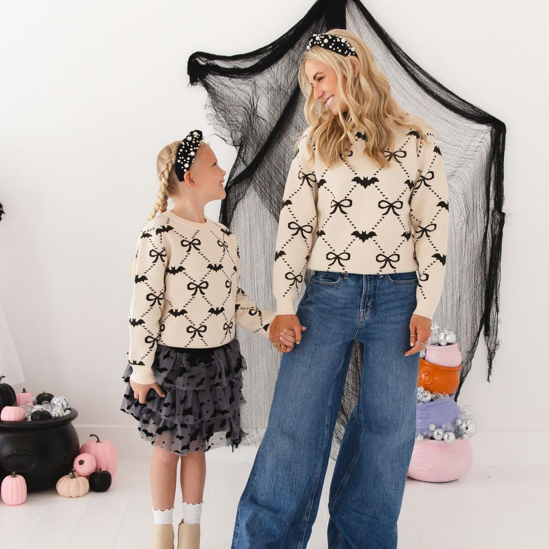 Bat Trellis Halloween Sweater