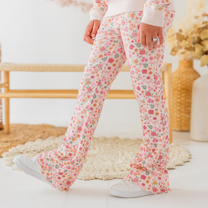 Berry Floral Flare Legging