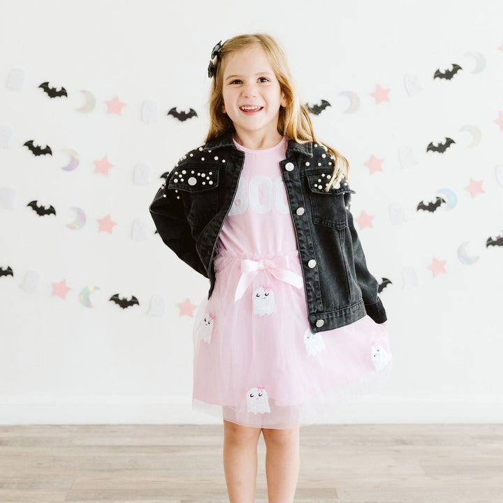 Glitter Bat Halloween Bow Clip Set