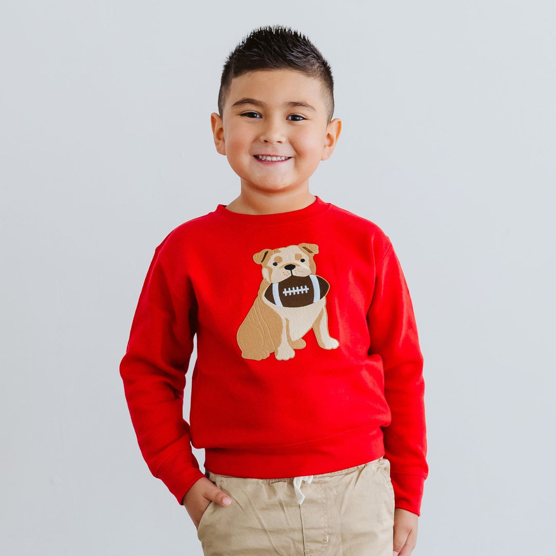 Bulldog Football Patch Sweatshirt