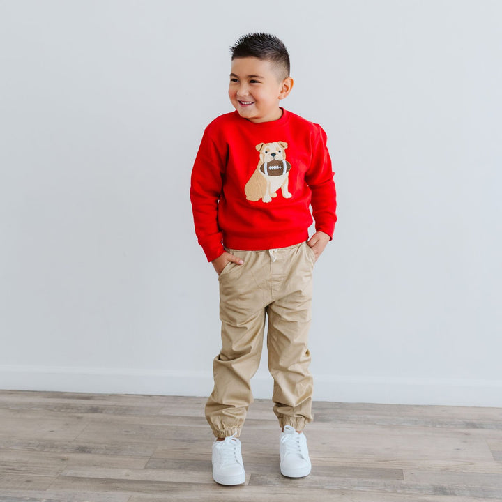 Bulldog Football Patch Sweatshirt
