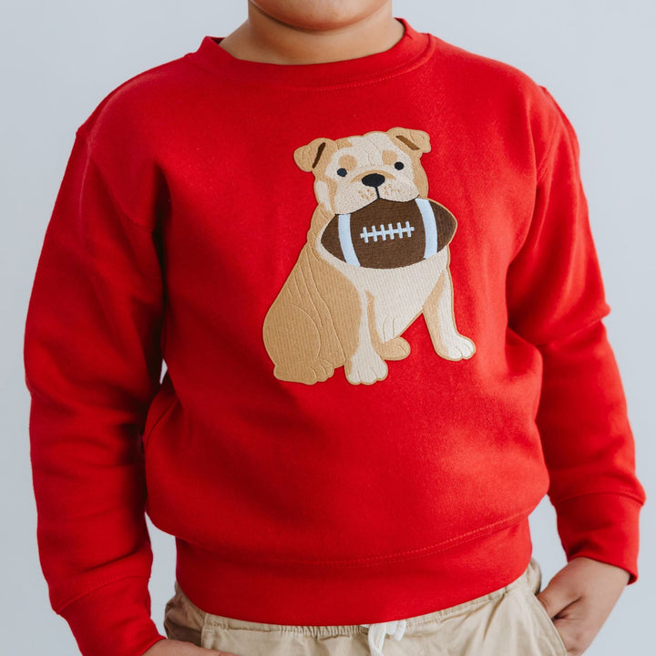 Bulldog Football Patch Sweatshirt
