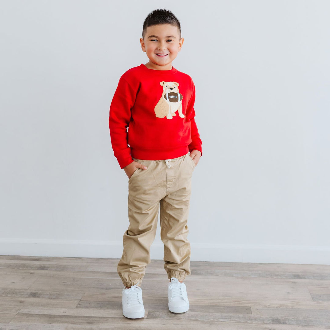Bulldog Football Patch Sweatshirt