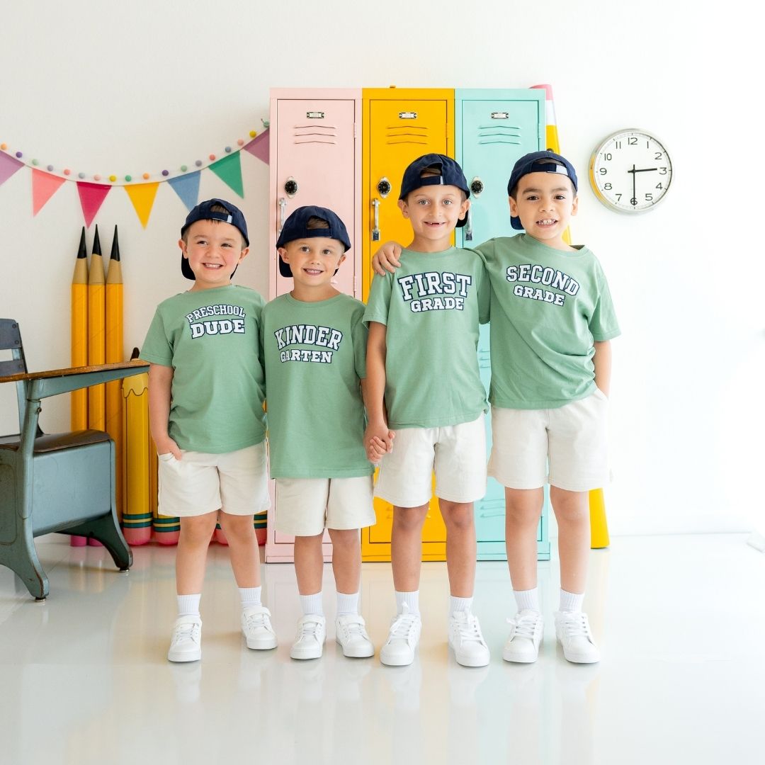 Preschool Varsity Short Sleeve T-Shirt - Sage
