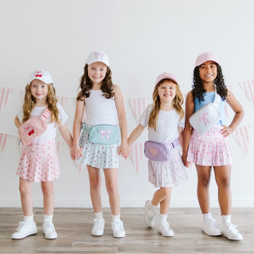 Cherry Coquette Patch Baseball Hat - White