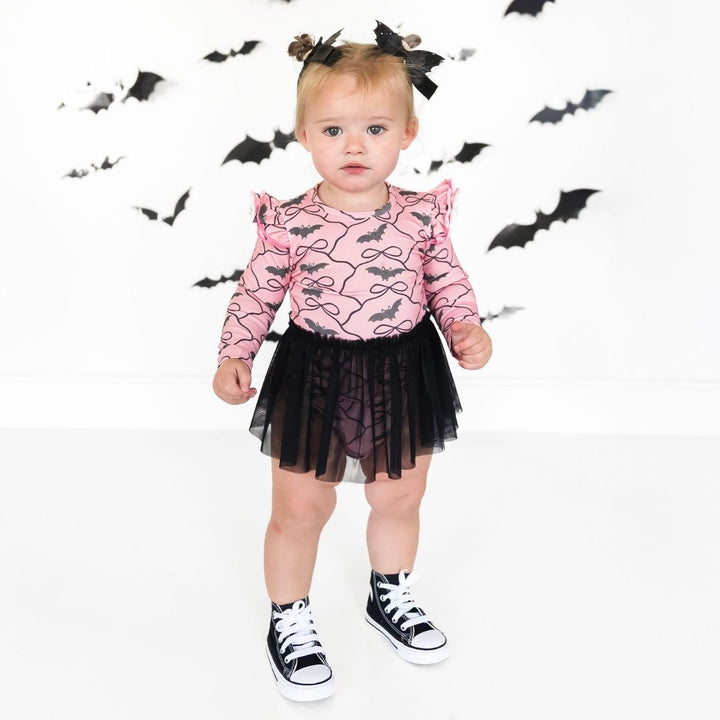 Glitter Bat Halloween Coquette Bow Clip