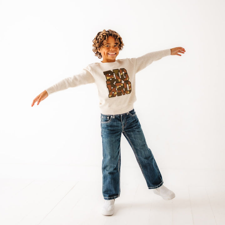 Big Bro Camo Patch Sweatshirt - Natural