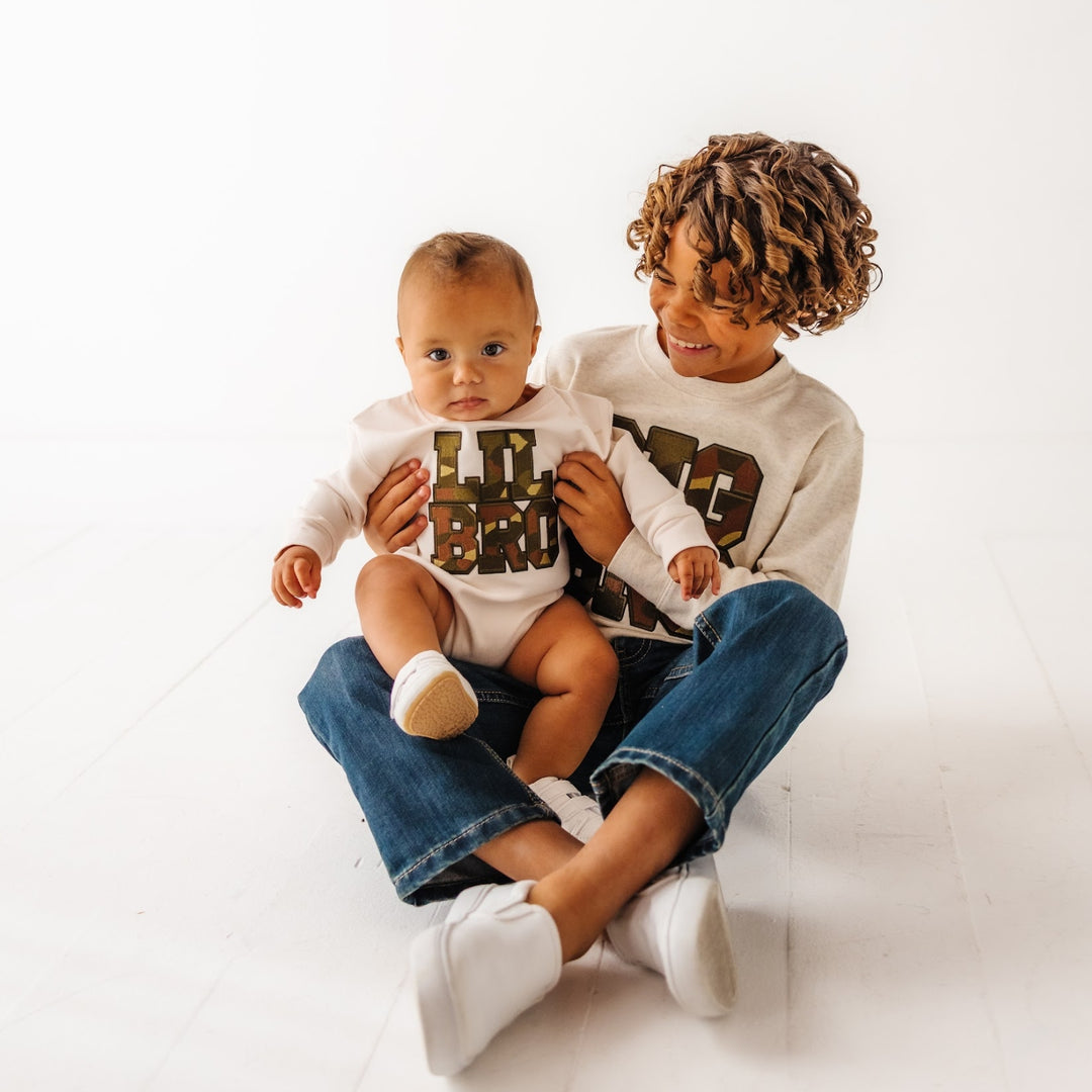 Big Bro Camo Patch Sweatshirt - Natural