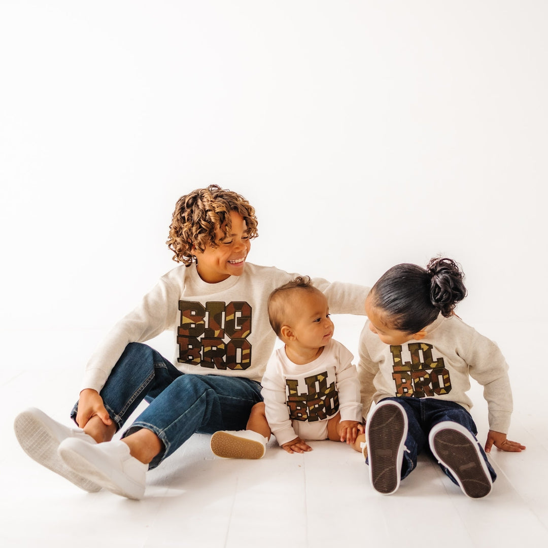 Big Bro Camo Patch Sweatshirt - Natural