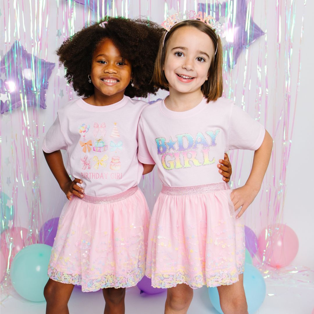 Pastel Rainbow Birthday Girl Headband