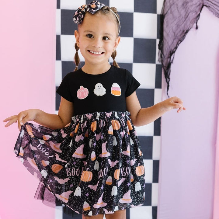 Boo Halloween Tulle Bow Headband