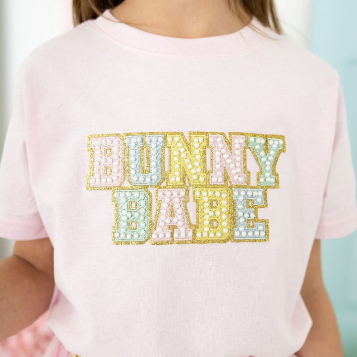 Bunny Babe Patch Easter Short Sleeve T-Shirt - Ballet