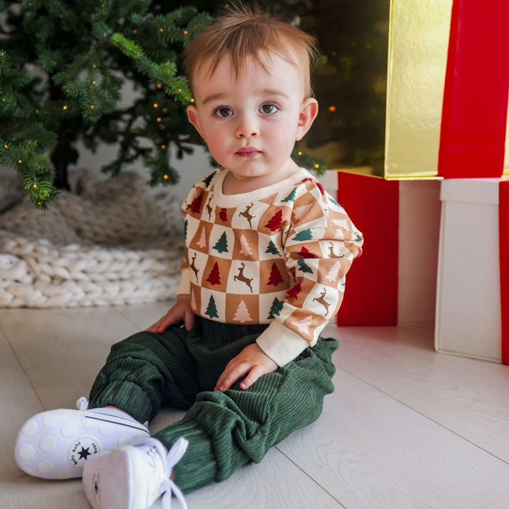 Cabin Christmas Long Sleeve Romper