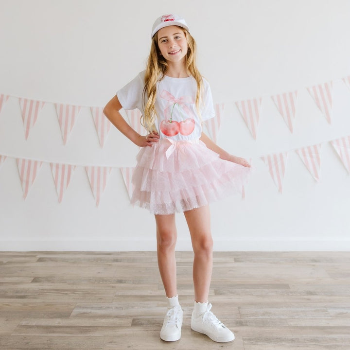 Bow Lace Tiered Tutu Skirt