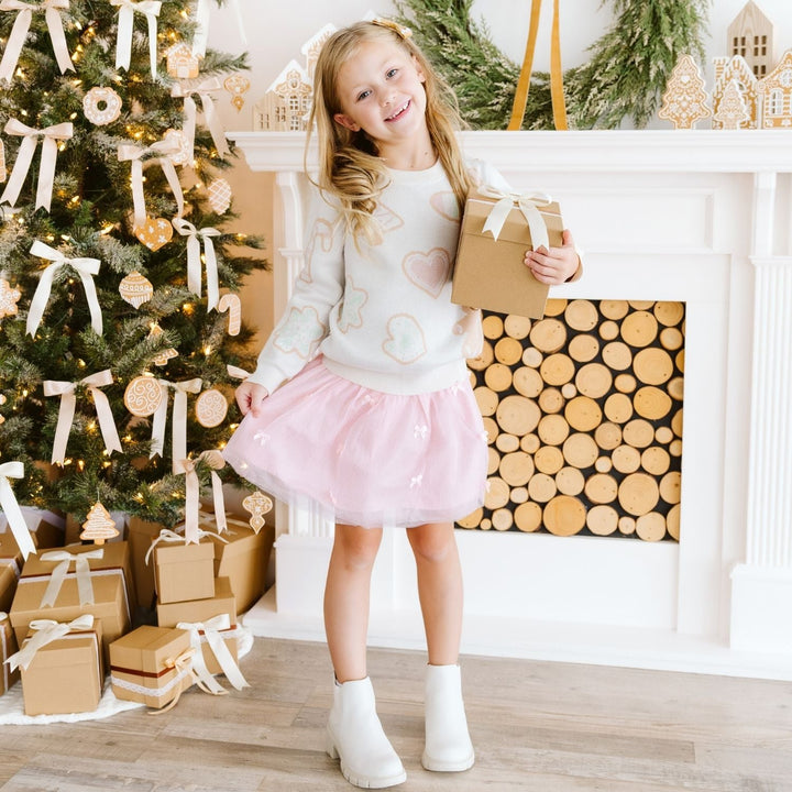 Gingerbread Christmas Velvet Bow Clip Set