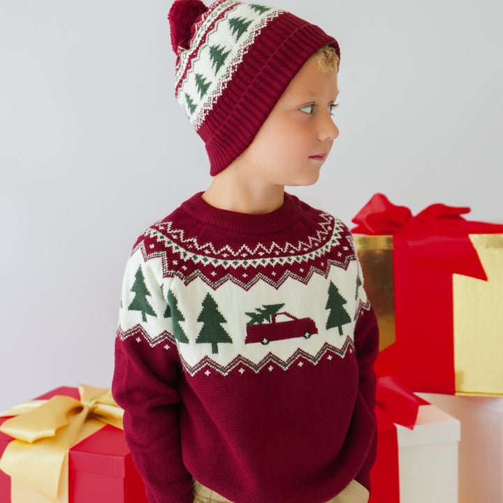 Christmas Tree Fair Isle Beanie