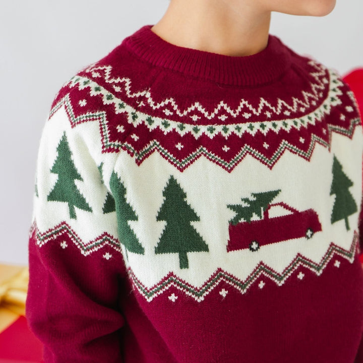 Christmas Truck Fair Isle Sweater