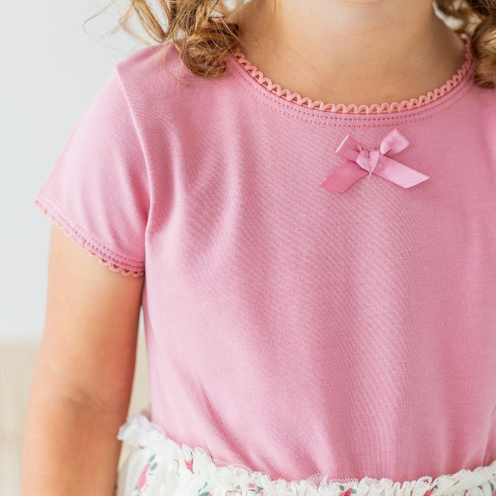 Coquette Rose Short Sleeve Tutu Dress