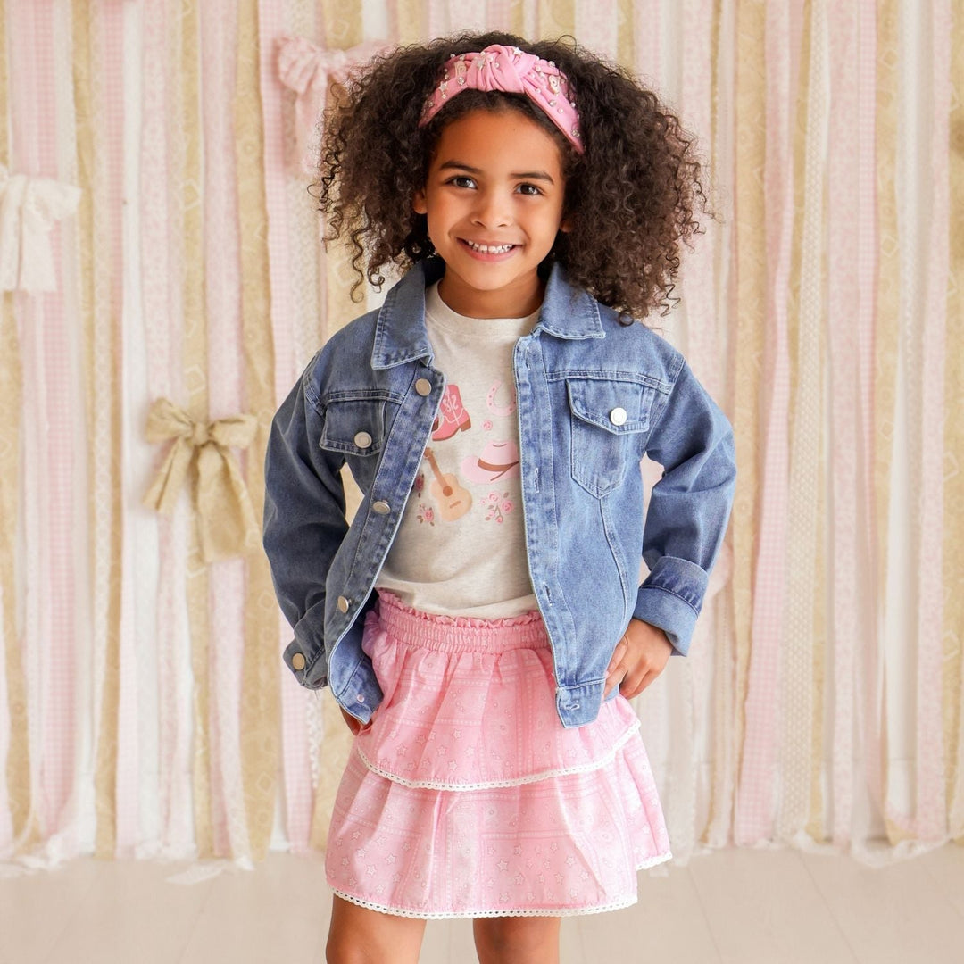 Pink Bandana Western Skort