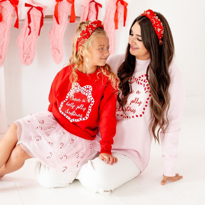 Candy Cane Scalloped Tutu Skirt