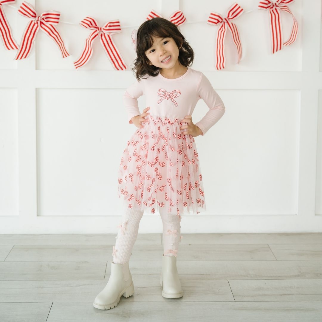 Sweet Wink Toddler Girls Candy Cane Confetti Christmas Long Sleeve Tutu Dress - Multicolor - 5 Sweet Wink Toddler Girls Candy Cane Confetti Christmas Long Sleeve Tutu Dress - Multicolor - 5