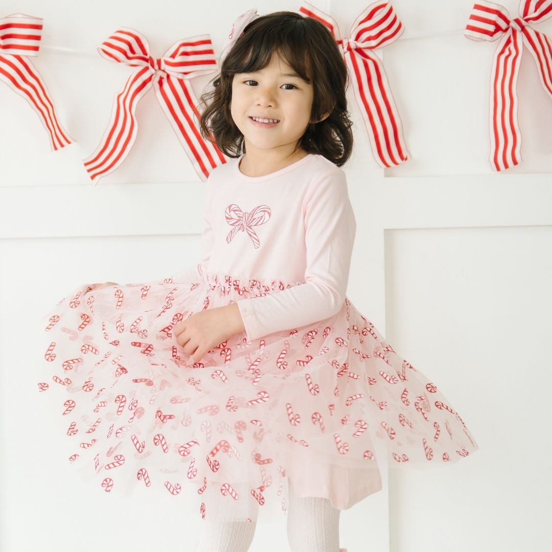 Sweet Wink Toddler Girls Candy Cane Confetti Christmas Long Sleeve Tutu Dress - Multicolor Sweet Wink Toddler Girls Candy Cane Confetti Christmas Long Sleeve Tutu Dress - Multicolor