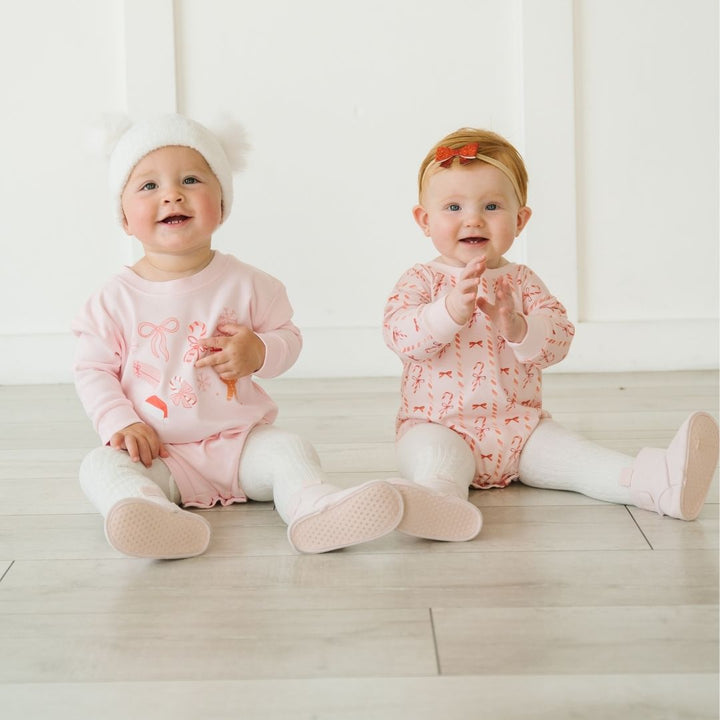 Red Glitter Bow Baby Headband