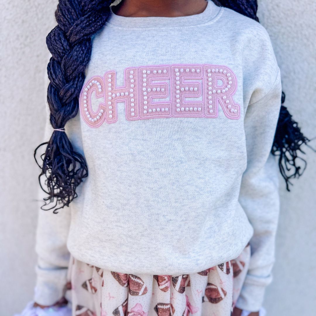 Cheer Pearl Patch Sweatshirt - Natural