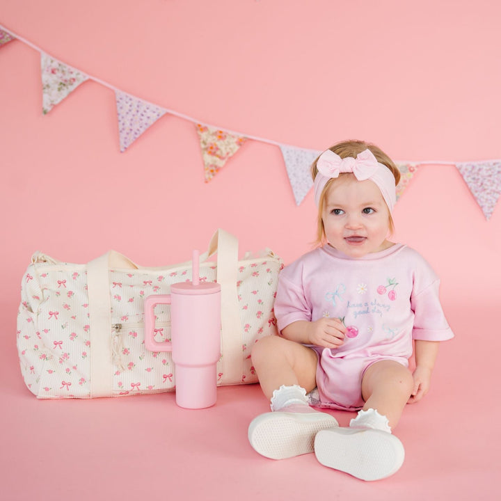 Cherry Good Day Short Sleeve Romper