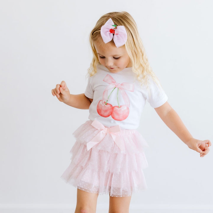 Cherry Tulle Bow Baby Headband
