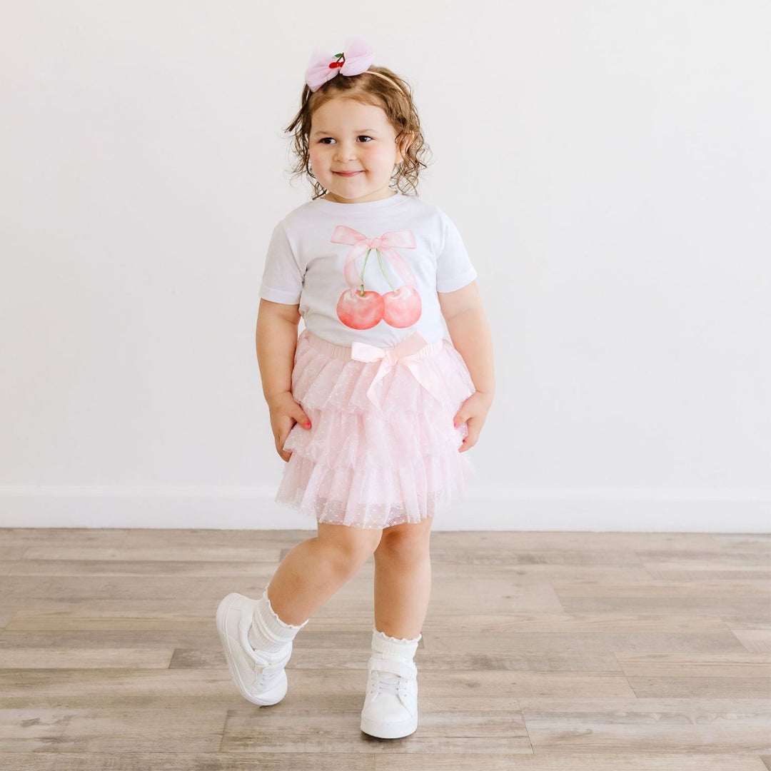 Cherry Tulle Bow Baby Headband