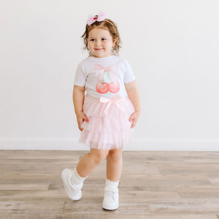 Cherry Tulle Bow Baby Headband