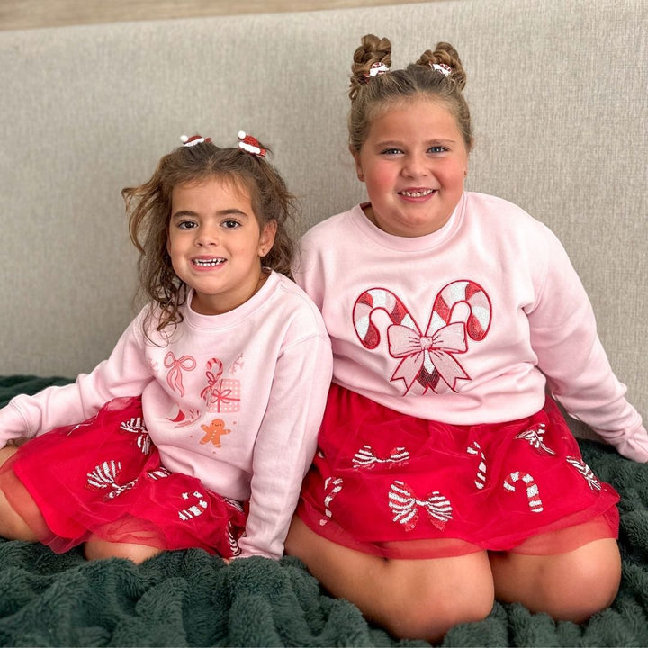 Candy Cane Patch Christmas Sweatshirt - Ballet