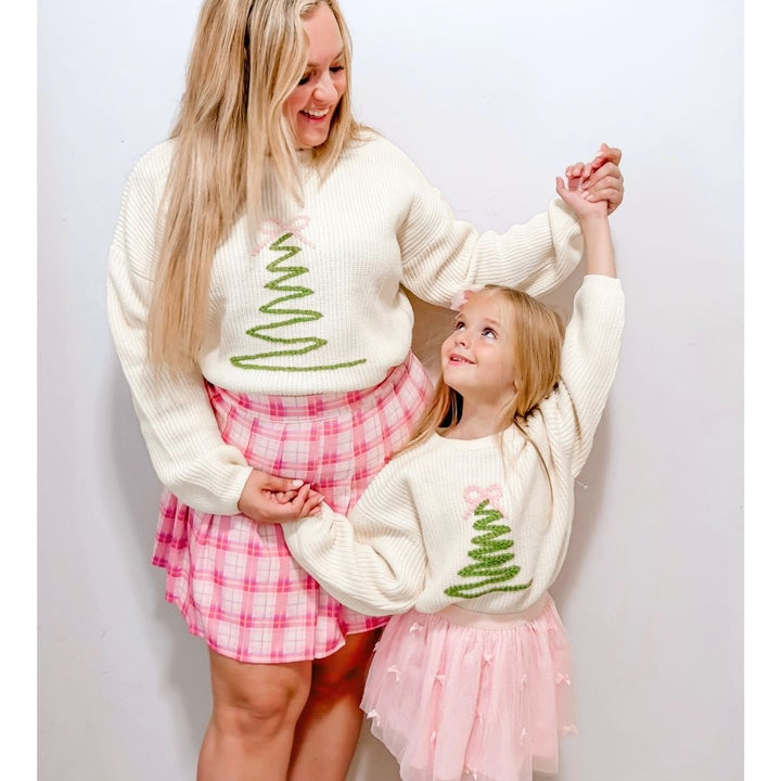 Coquette Christmas Tree Knit Women's Sweater