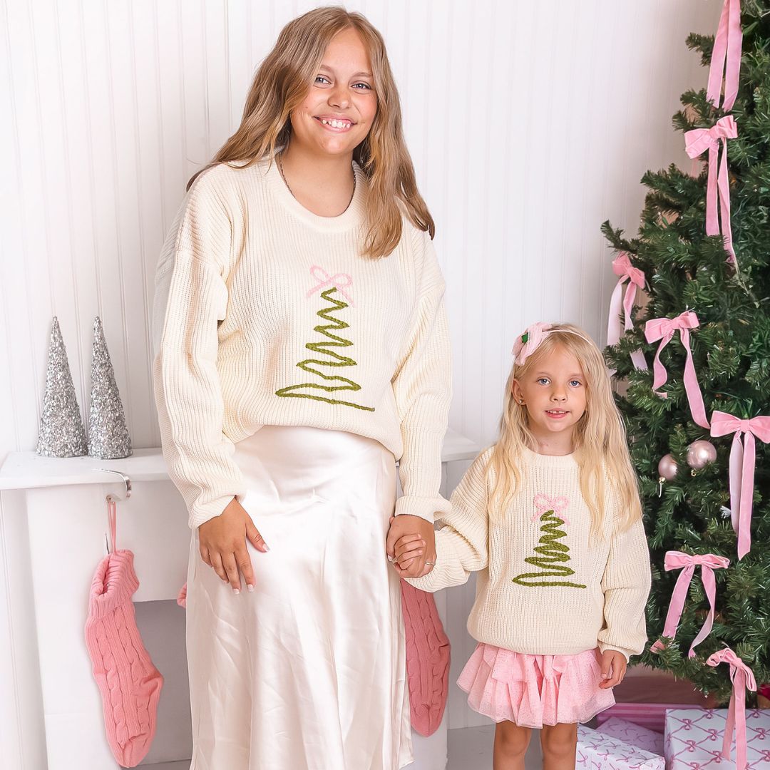 Coquette Christmas Tree Knit Women's Sweater