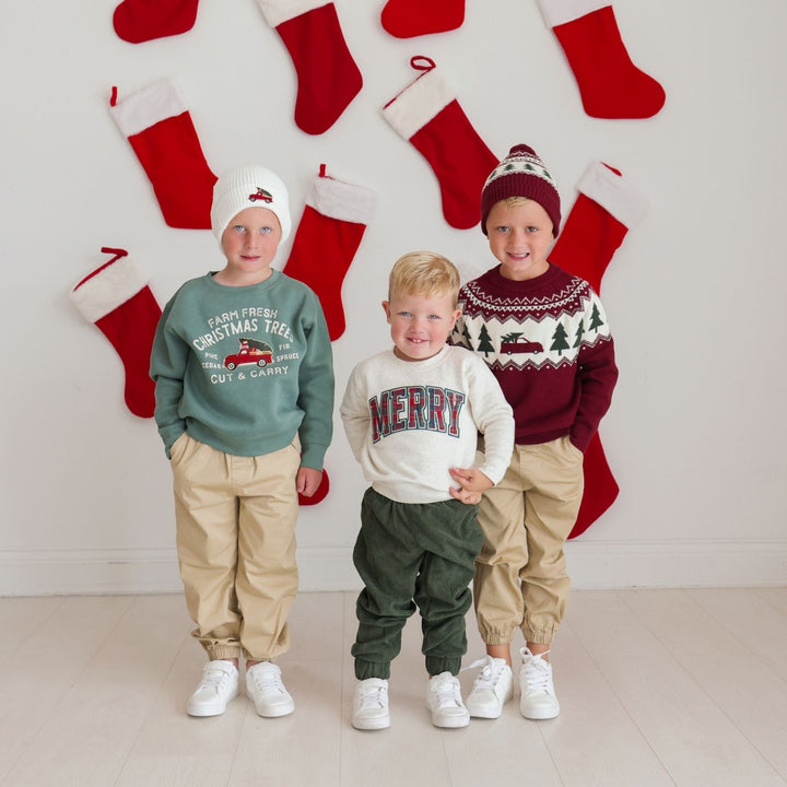 Christmas Truck Patch Beanie
