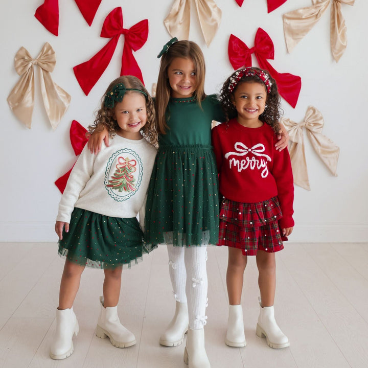 Christmas Tartan Pearl Skirt