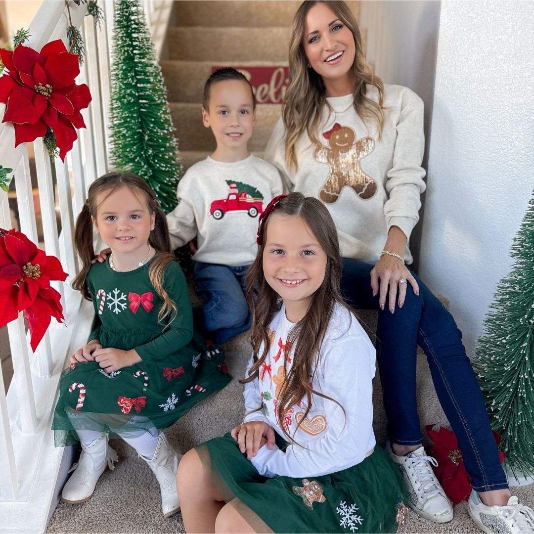 Gingerbread Cutie Christmas Long Sleeve Shirt - White