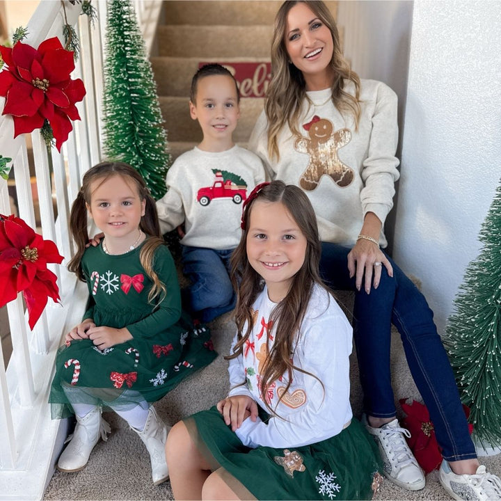 Gingerbread Cutie Christmas Long Sleeve Shirt - White