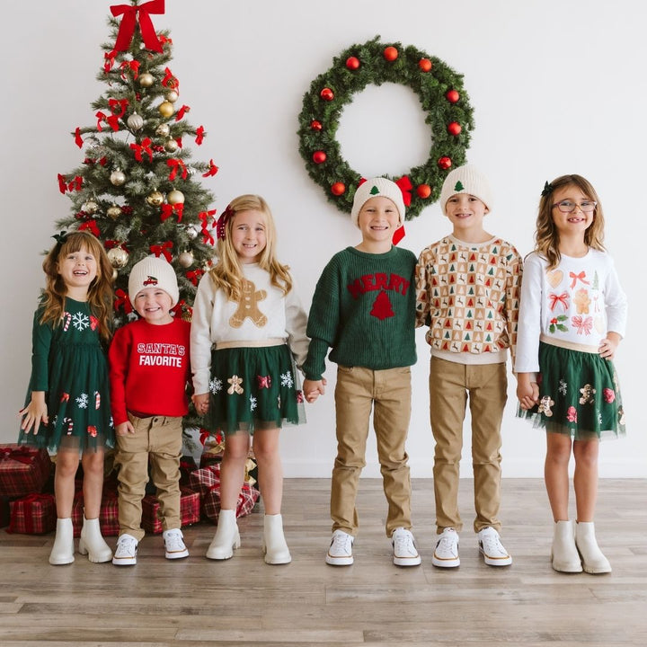 Gingerbread Cutie Christmas Long Sleeve Shirt - White