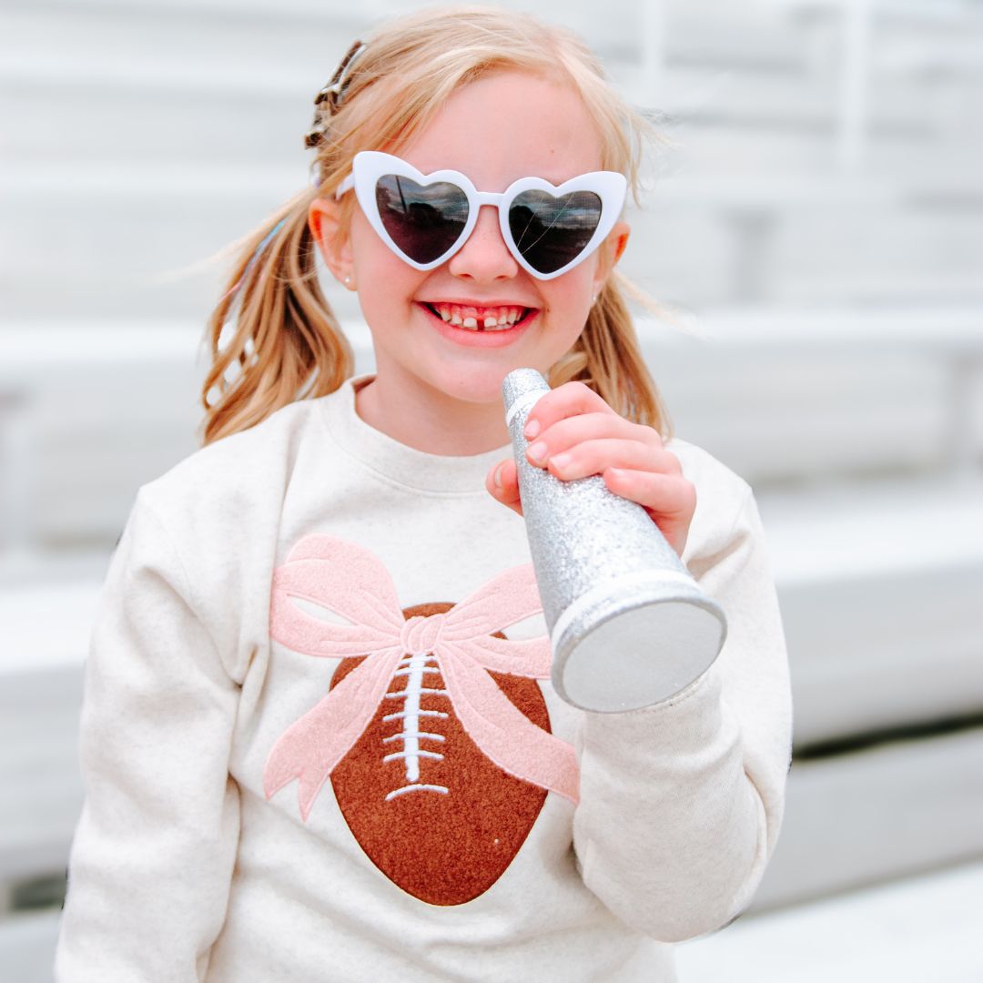 Coquette Football Patch Sweatshirt - Natural