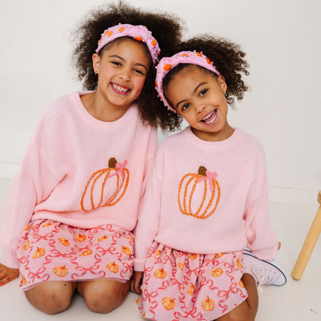 Coquette Pumpkin Gemstone Headband