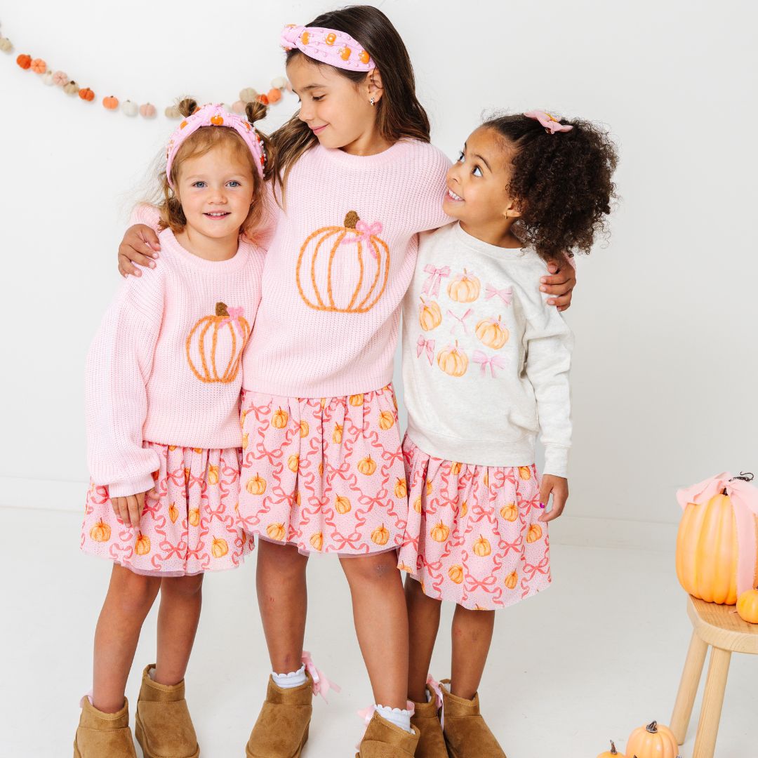 Coquette Pumpkin Sweatshirt - Natural
