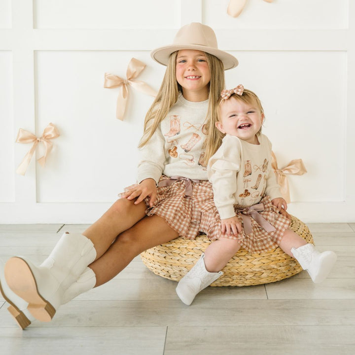 Cowgirl Cutie Long Sleeve Romper - Natural
