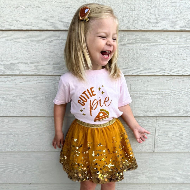 Cutie Pie Thanksgiving Short Sleeve T-Shirt - Ballet